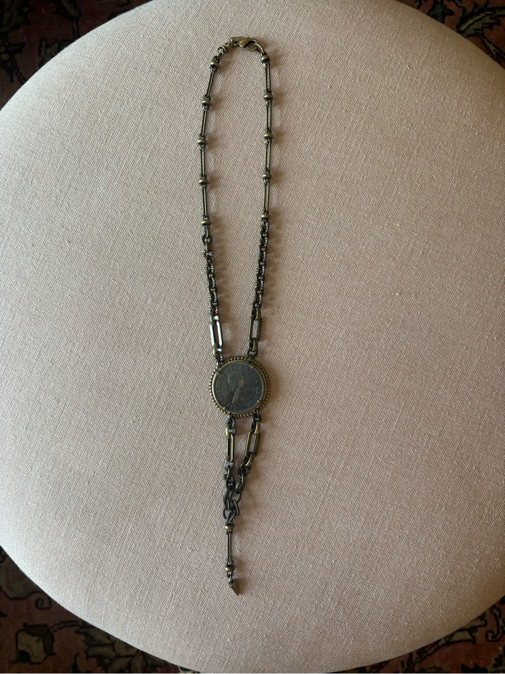 Mark Edge Coin Necklace